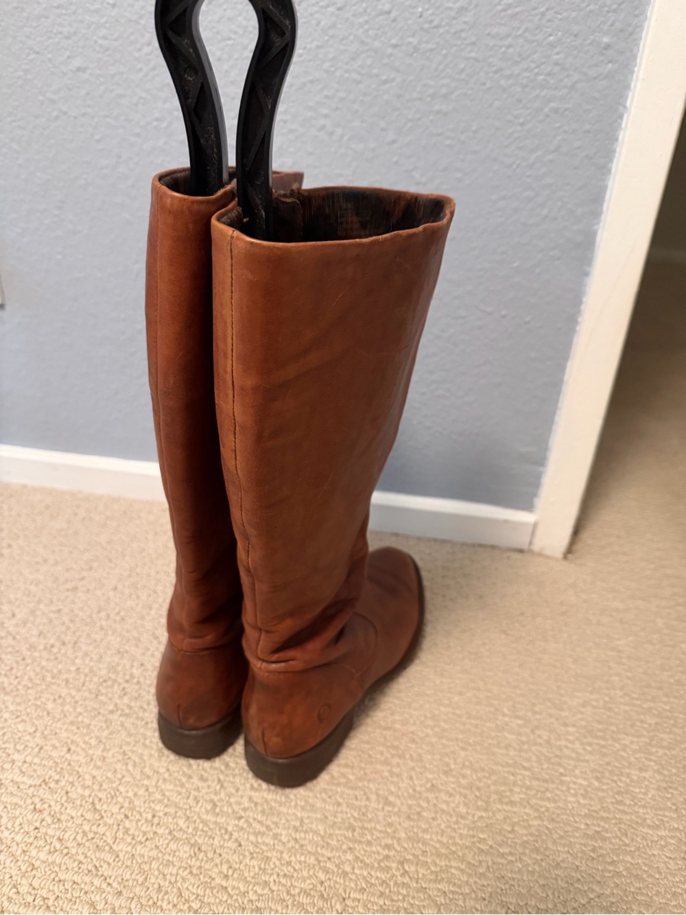 Born Cognac Over-the-Knee Leather Riding Boots